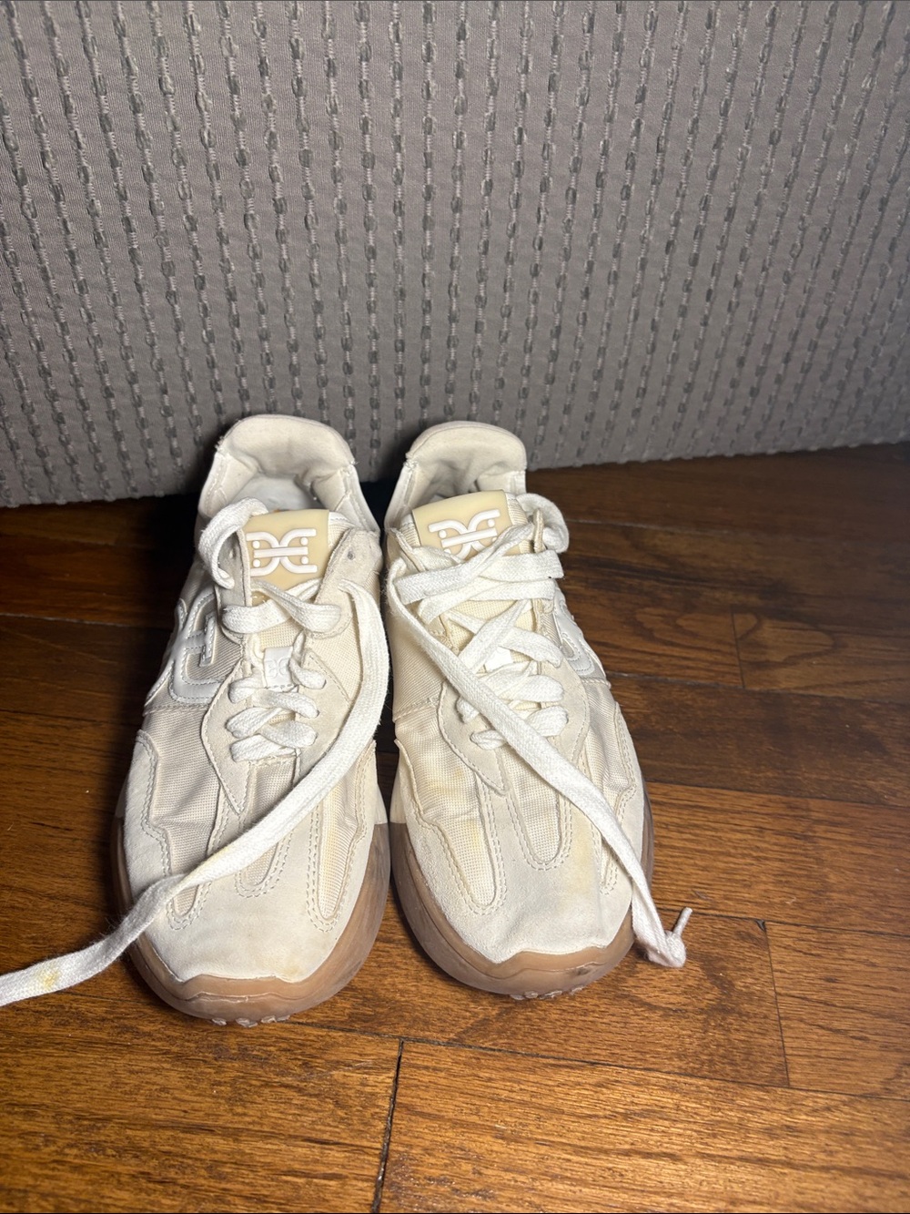 Sam Edelman Cream and Tan Women's Sneakers